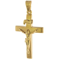trendor 75551 Anhänger Kruzifix 24 mm Gold 750 / 18 Karat