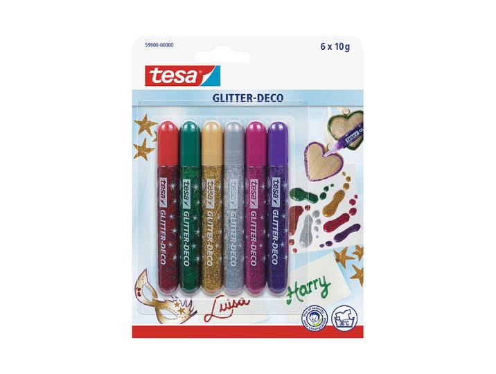 Tesa Glitzerkleber 60 g 6 Stück