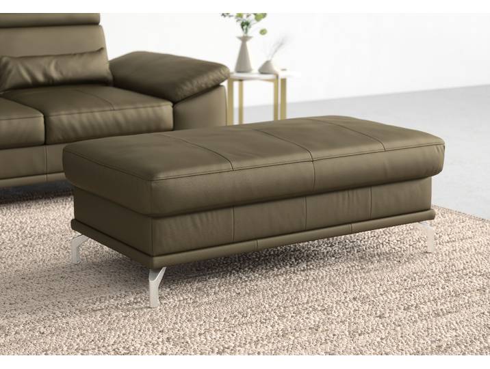 Hocker SIT & MORE Cabrio, B: 133 cm , grün (olive), B:133cm H:48cm T:72cm, Hocker, Hocker, individuell zu kombinieren, Federkern