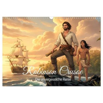 Robinson Crusoe – Die unvergessliche Reise (Wandkalender 2027 DIN A3 quer), CALVENDO Monatskalender