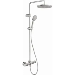 Duravit Shower Systems Duschsystem 1000, Minusflow, 2 Verbraucher, TH4282008070, Farbe: Edelstahl gebürstet