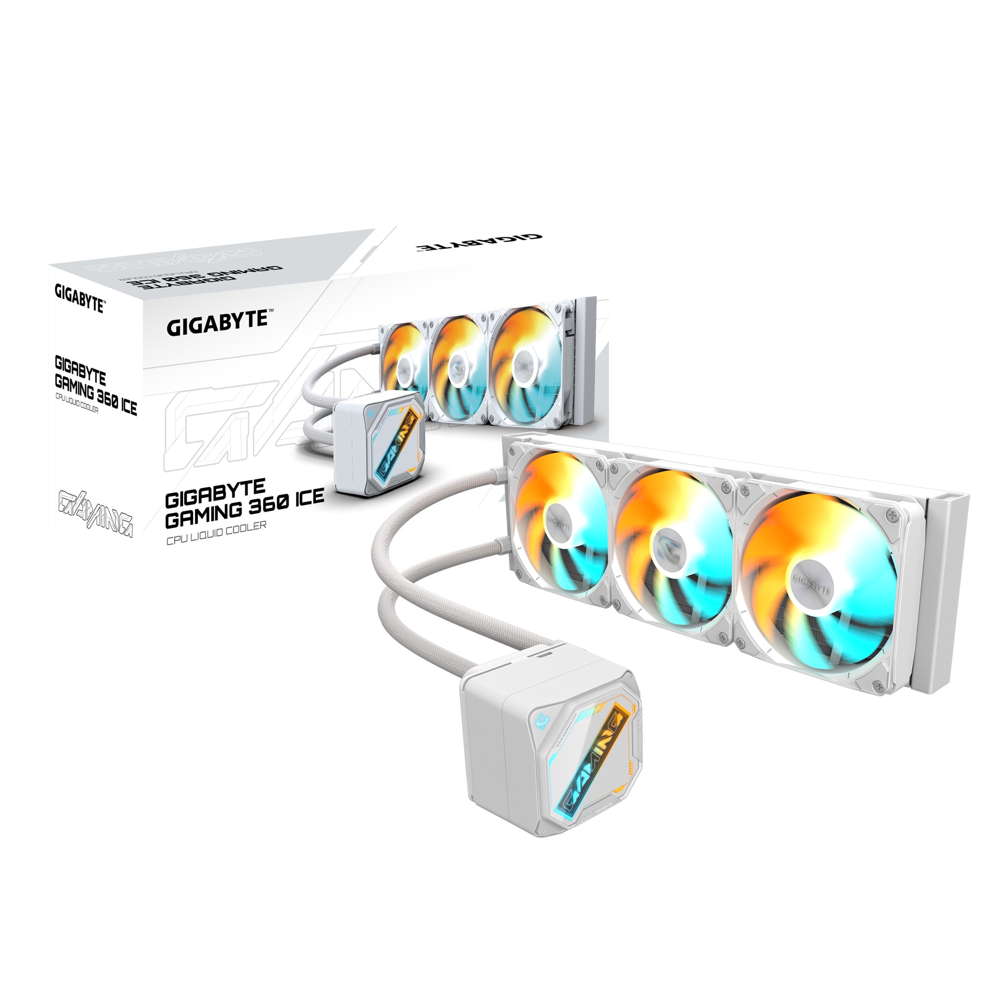 GIGABYTE GME 360 ICE Wasserkühlung für AMD und Intel CPU Weiß GP-GIGABYTE GME 360I