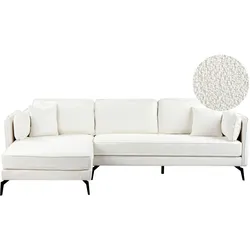 ECKSOFA 3-Sitzer Bouclé Cremeweiß rechtsseitig Altan
