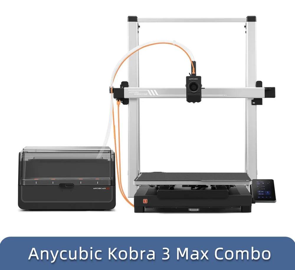Kobra 3 Max Combo - FDM 3D-Drucker - Großer Bauraum 500x420x420 mm - Geschwindigkeit bis 600 mm/s - Auto-Leveling - WLAN App-Steuerung - Mehrfarbendruck