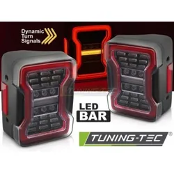 LED Lightbar Rückleuchten passend für Chrysler Jeep Wrangler JK ab 2007 Schwarz dynamischen Blinker