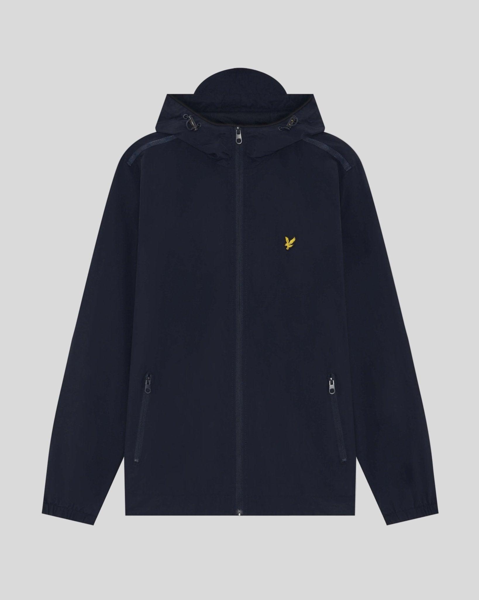 Jacke mit Kapuze und abgedecktem Reißverschluss