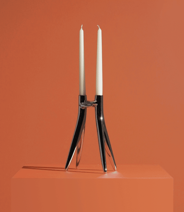 Kartell Abbracciaio Kerzenhalter (grau metallic) grau metallic