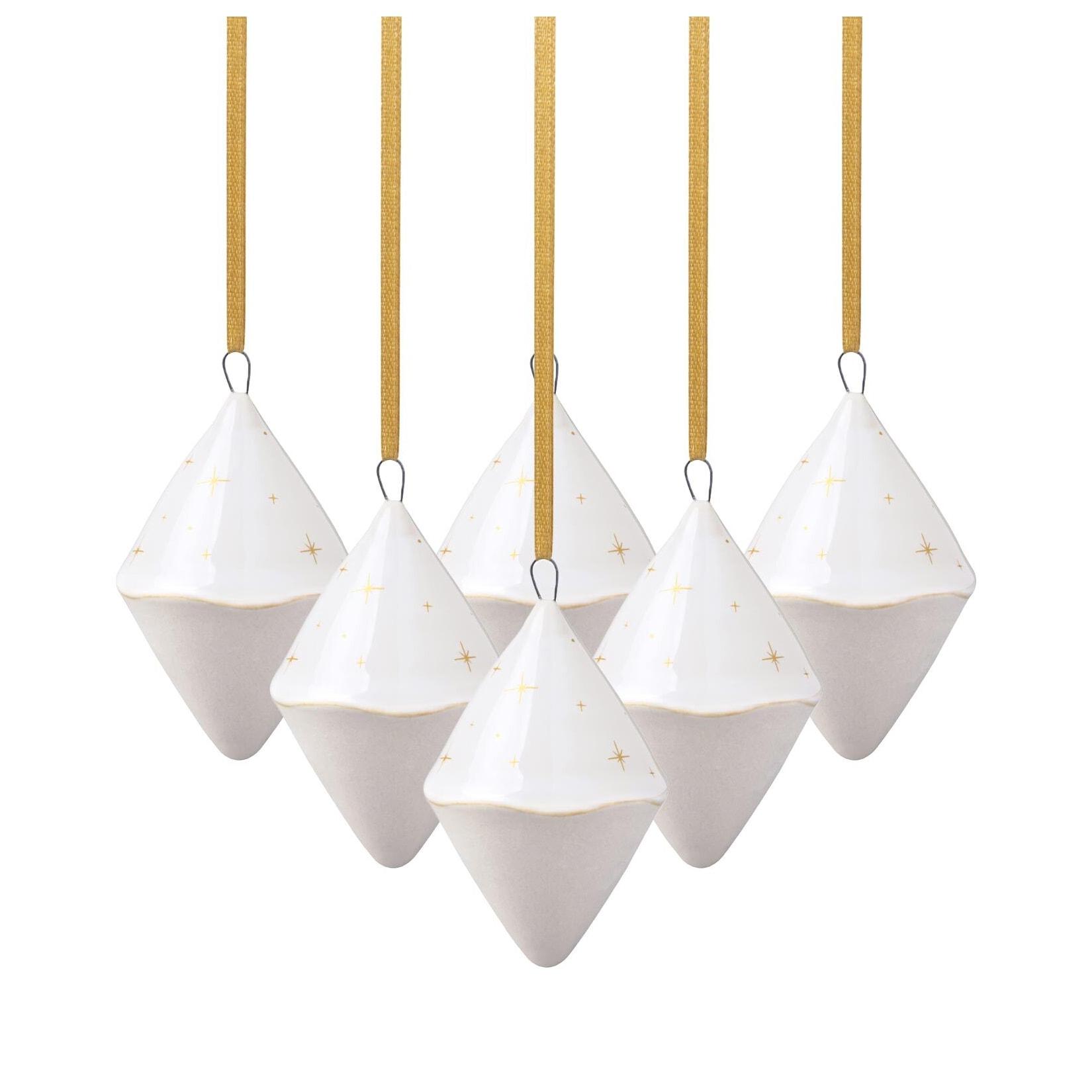 like. by Villeroy & Boch Ornamente Doppelkegel Winter Glow 6er Set
