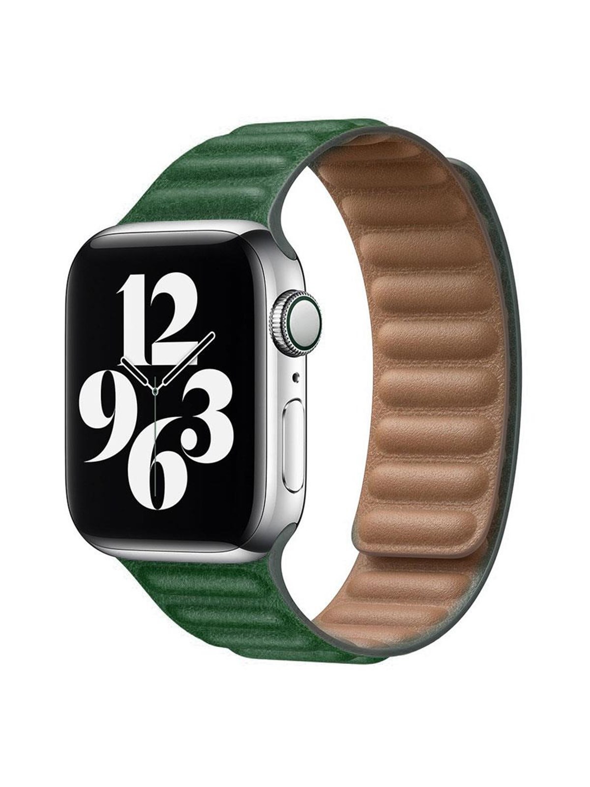 Lippa Apple Watch Magnetic Leather Strap 38/40/41 - Green / Brown