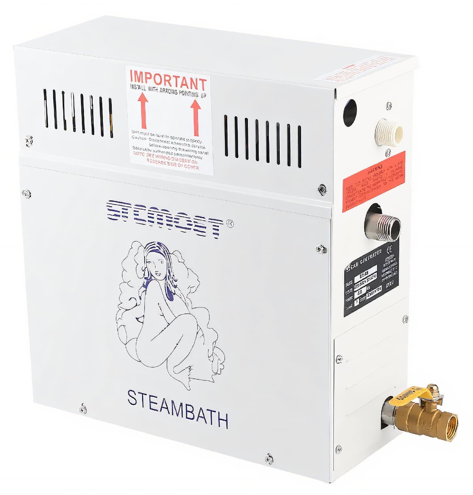 Dripio Stoomgenerator 4,5 kW 220 V voor douche en sauna met LED-display