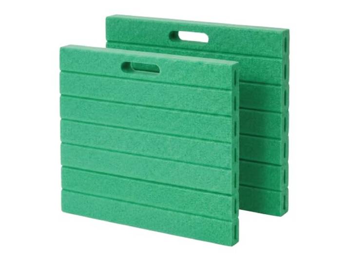 Relaxdays Coussins de Jardin pour Genoux\, Lot de 2\, en PE\, Vert rembourrés