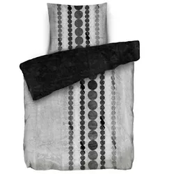 BADIZIO Classic Wendebettwäsche Punkte Mikrofaser Plüsch Doppelbett, 4tlg.