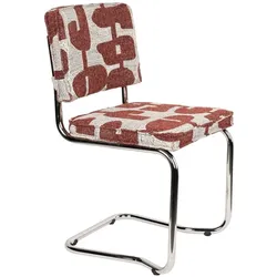 2er-Set Zuiver Freischwinger Ridge Deco Stoff Rot