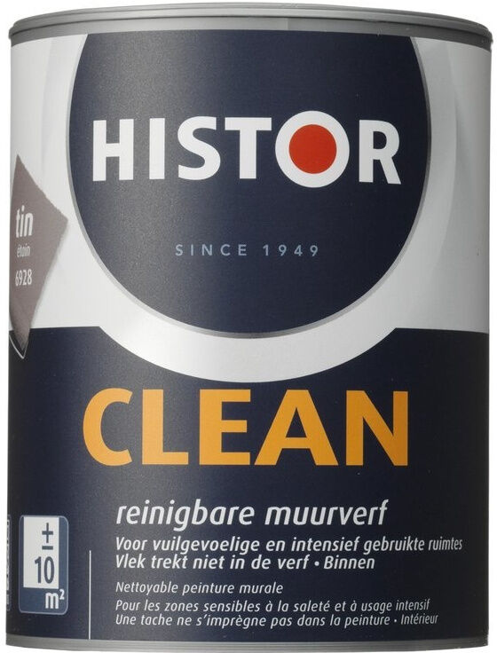 Histor Clean Muurverf - 1 liter - Tin   8716242798965   Histor Muurverf