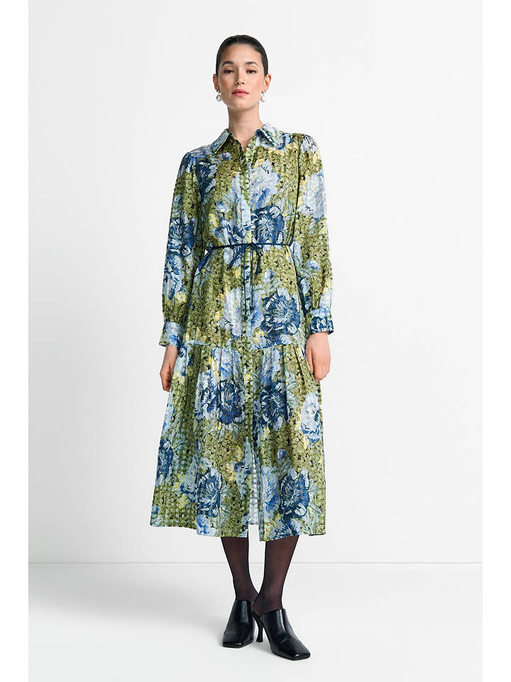 Rich & Royal Kleid in Grün/ Blau - 34