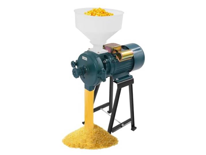 220V Elektrisch Getreidemühle Kornmühle Schrotmühle, Elektrischemühle Maschine Zerkleinerer Gewürzmühle, Weizenmühle Gewürzmühle für Getreide Futter (Grün)