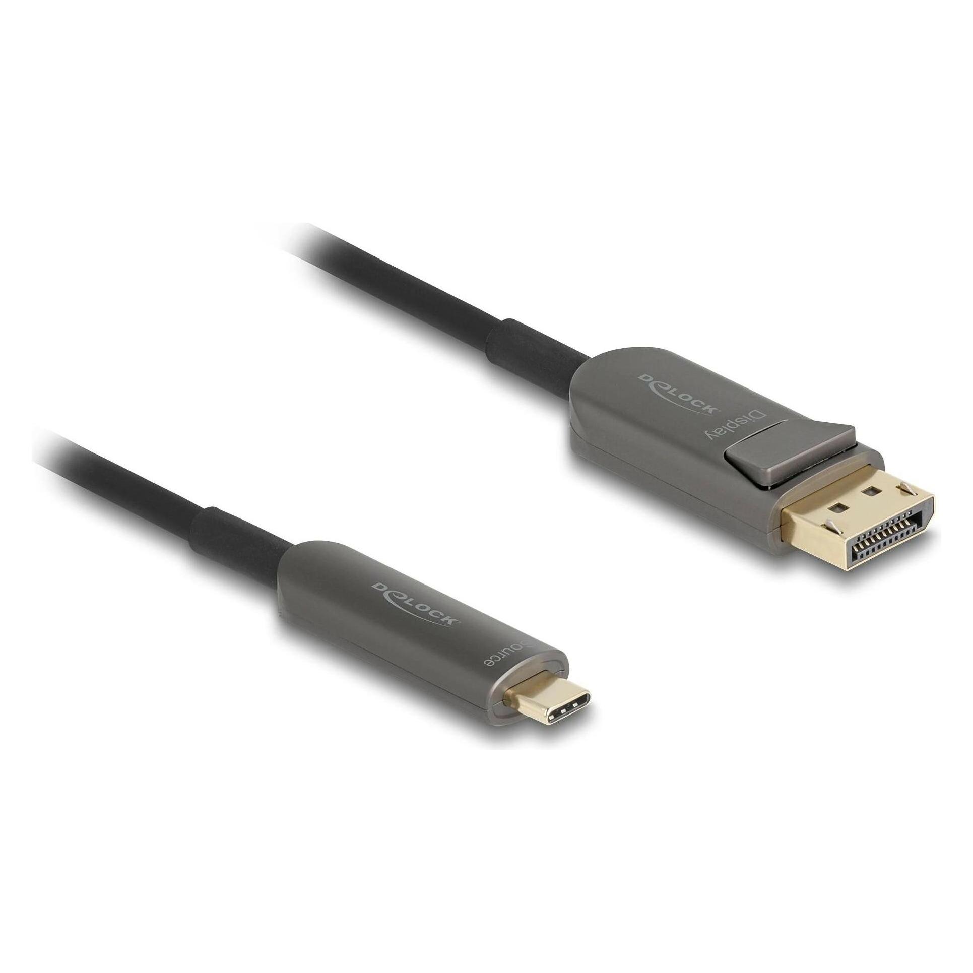 Delock Aktives Optisches Kabel USB Type-C zu DisplayPort 8K (30 m) (81609)
