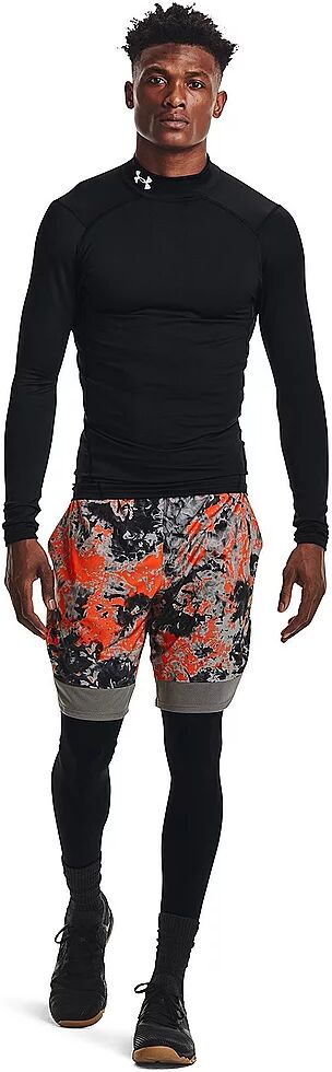UNDER ARMOUR Herren Fitnessshirt ColdGear Compression Mock schwarz   L M
