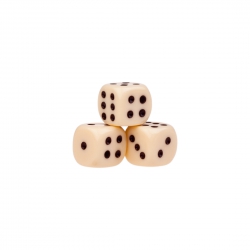 Halmakegel.com Würfel - elfenbein - W6 - Kunststoff - 10 mm 255389