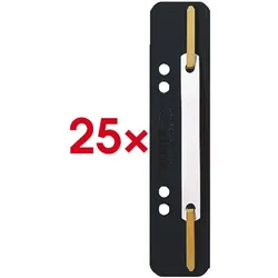 Leitz 25er-Pack Kunststoff-Heftstreifen »3710« schwarz, 3.5x15.8 cm