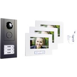 m-e modern-electronics VD ALU 6730 A Video-Türsprechanlage Komplett-Set Weiß, Anthrazit 41439