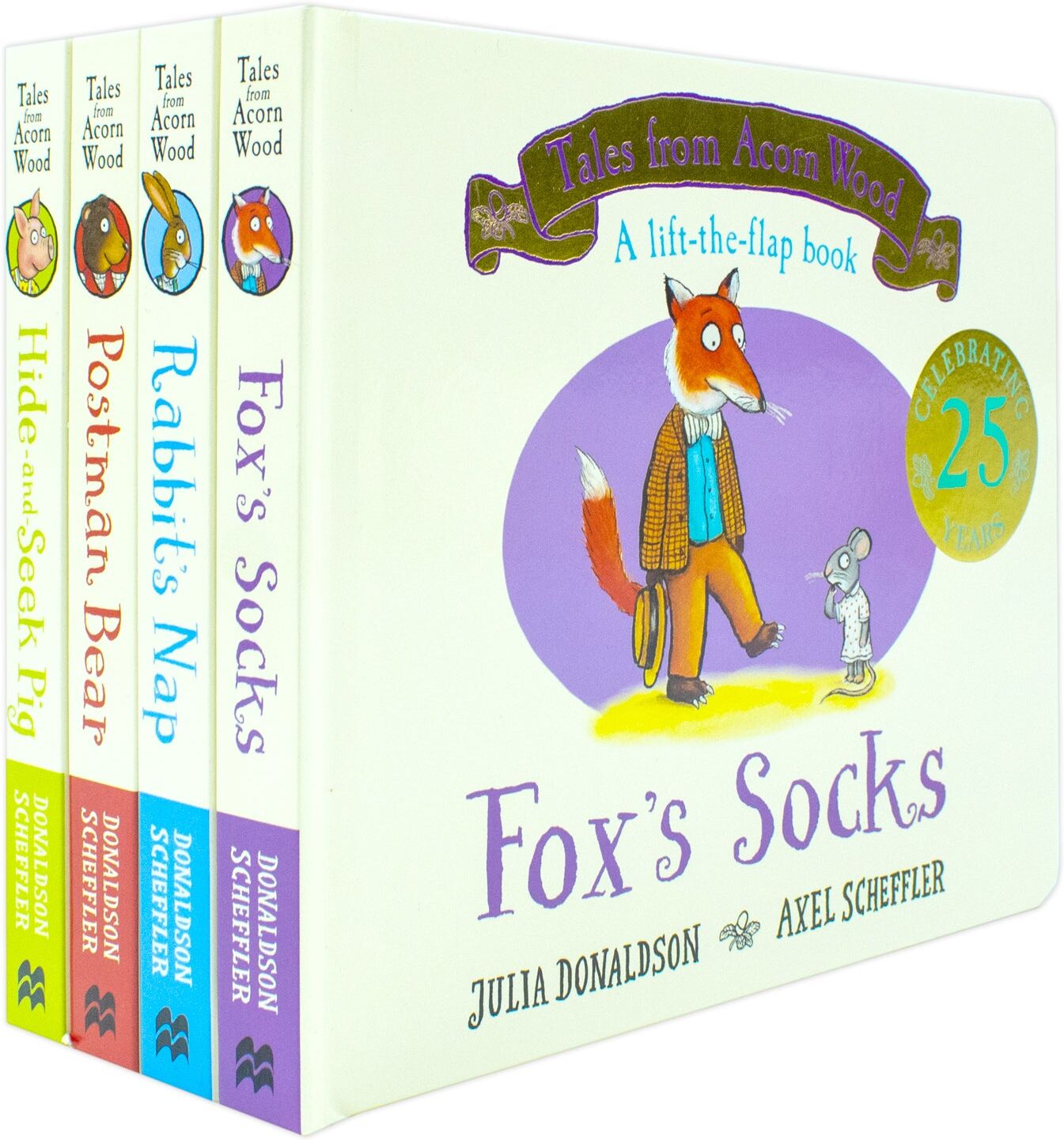 Macmillan Julia Donaldson Tales From Acorn Wood Series 4 Books Collection Set (Postman Bear, Fox's Socks, Rabbit's Nap, Hide-and-Seek Pig)
