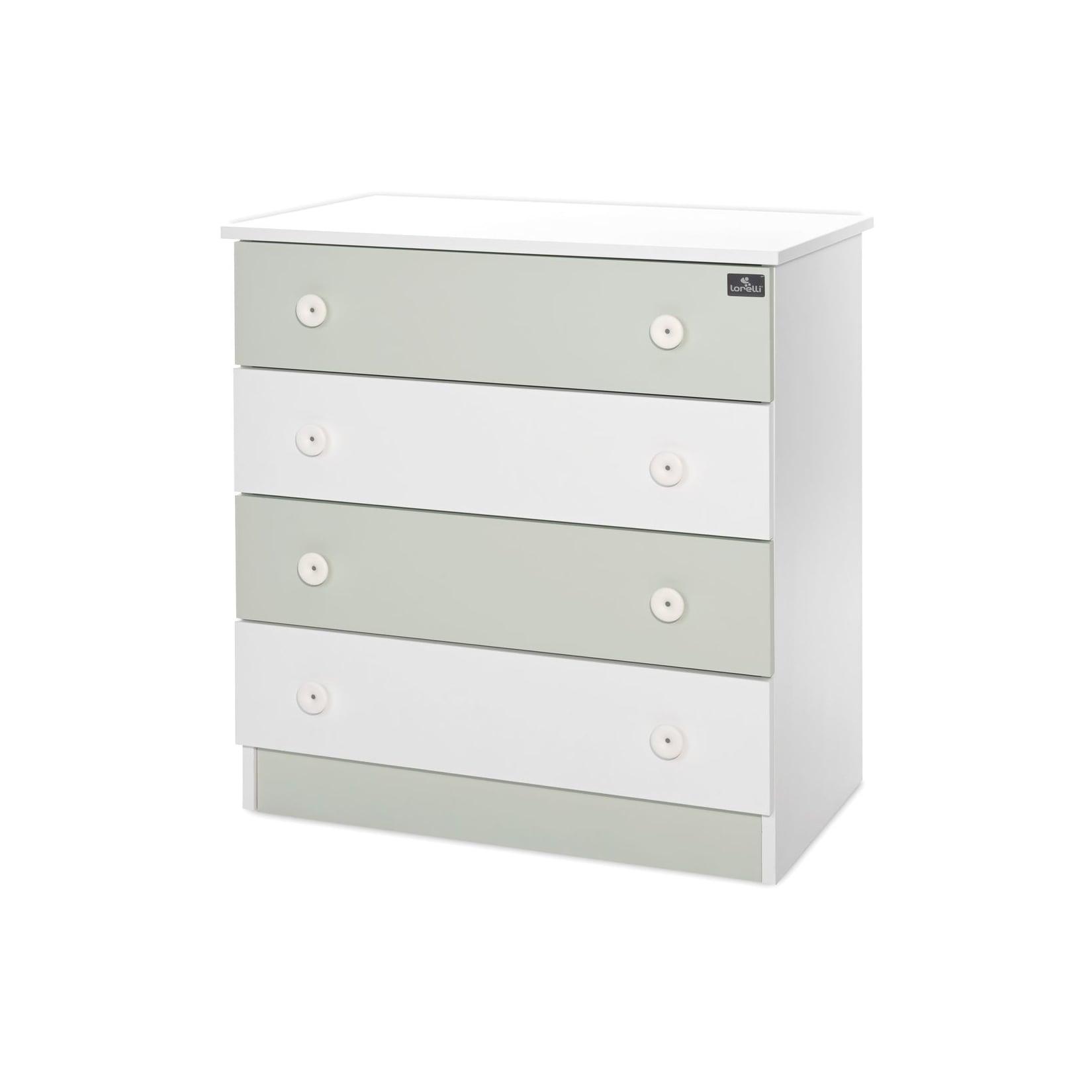 Lorelli Kommode Dresser 81 x 50 x 86 cm, 4 große Schubladen, schnelle Montage grün