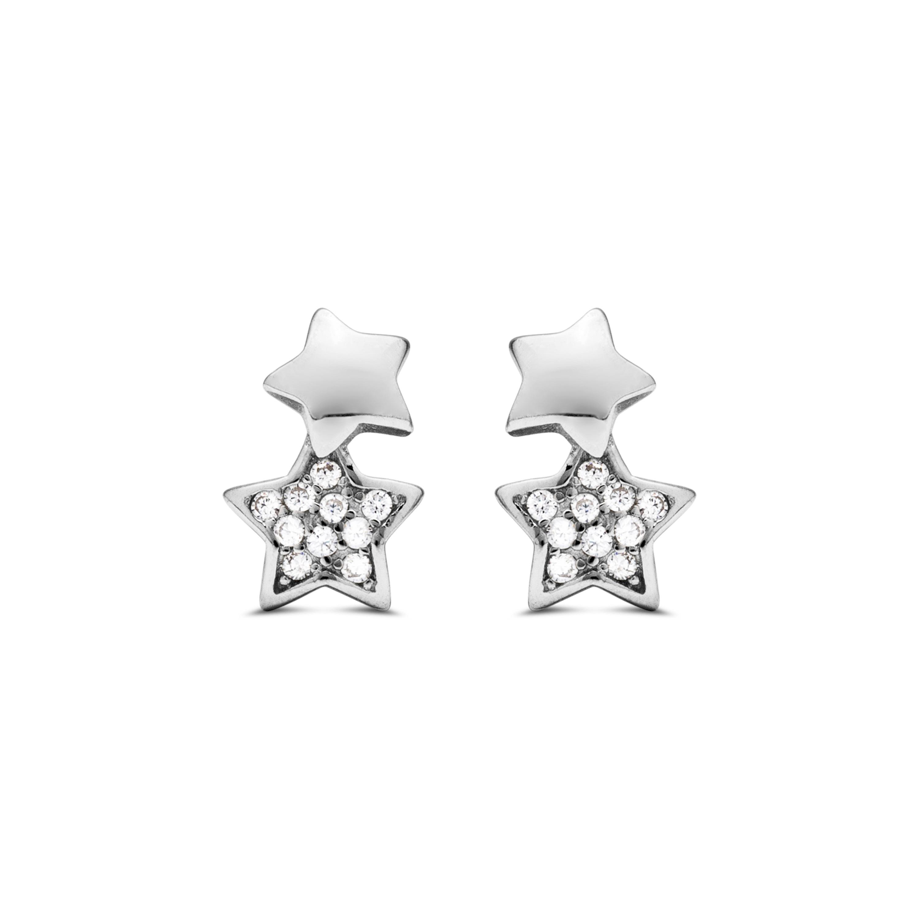 Luxenter Sterling Silber 925 Ohrringe mit rhodiniertem Brillant Zirkonia - Lili