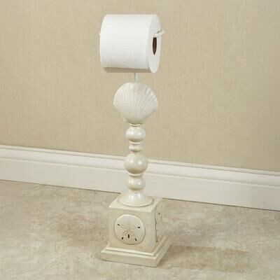 Touch of Class Coastal Toilet Paper Stand Antique Ivory , Antique Ivory
