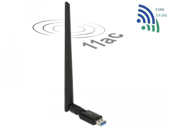 DeLOCK USB 3.0 WLAN Stick mit externer Antenne 12535