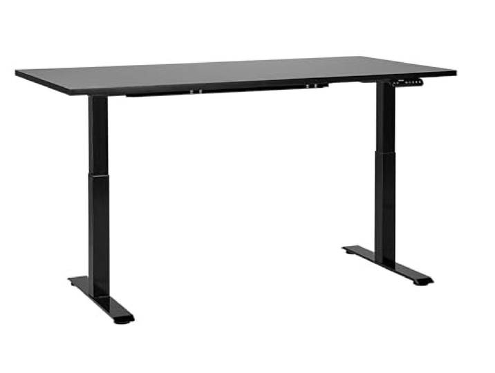 Elektrisch höhenverstellbarer Schreibtisch USB schwarz 160x72 cm DESTINES