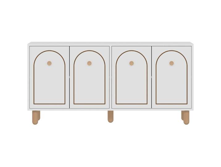 Sideboard Vint weiss Holzwerkstoff B 150 H 75 cm