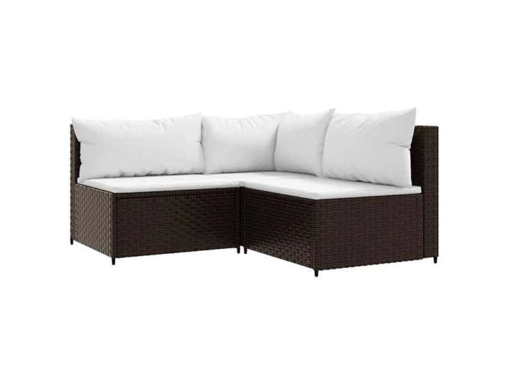 Mobilier de terrasse - Brun - Salon de jardin 4 pcs avec coussins Marron Résine tressée - Cadre durable_26.5kg_64050
