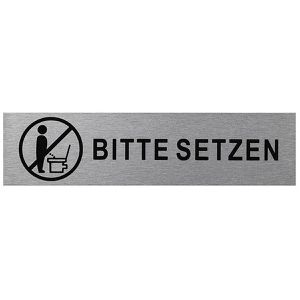 ProPlus Hinweisschild SF972080, Aluminium, 16 x 4 cm, Bitte Setzen