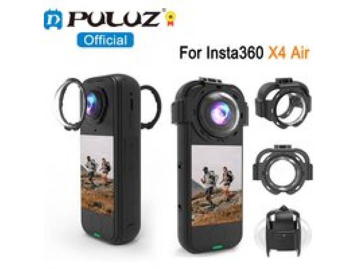 PULUZ Voor Insta360 X4 Air Camera Optische Glazen Lensbeschermer Beschermhoes, Rotatie Lensdop / Snap-on Lensbeschermer Cover Accessoires
