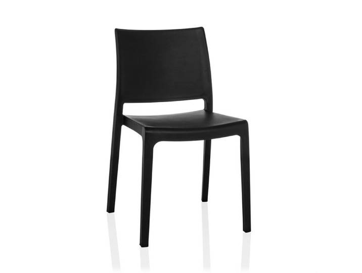 Chaise d'extérieur - hjh LIVING - T37 V - Noir - Plastique