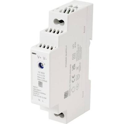 TRU COMPONENTS TC-13713360 Hutschienen-Netzteil (DIN-Rail) Verbrauch (StandBy) 0.3 W 5 V/DC 2.4 A 12 W Anzahl Ausgänge:1 x Inhalt 1 St.