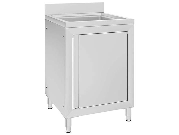 vidaXL Gastro-Spülenunterschrank 60x60x96 cm Edelstahl