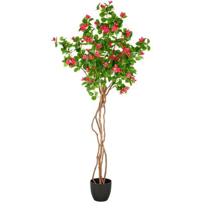 Kunstbaum CREATIV GREEN "Bougainvillea", grün (pink), H:175cm, Kunststoff, Kunstpflanzen, mit schön geformtem Stamm