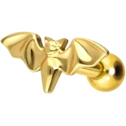 Titan Ohrpiercing mit Innengewinde FLEDERMAUS