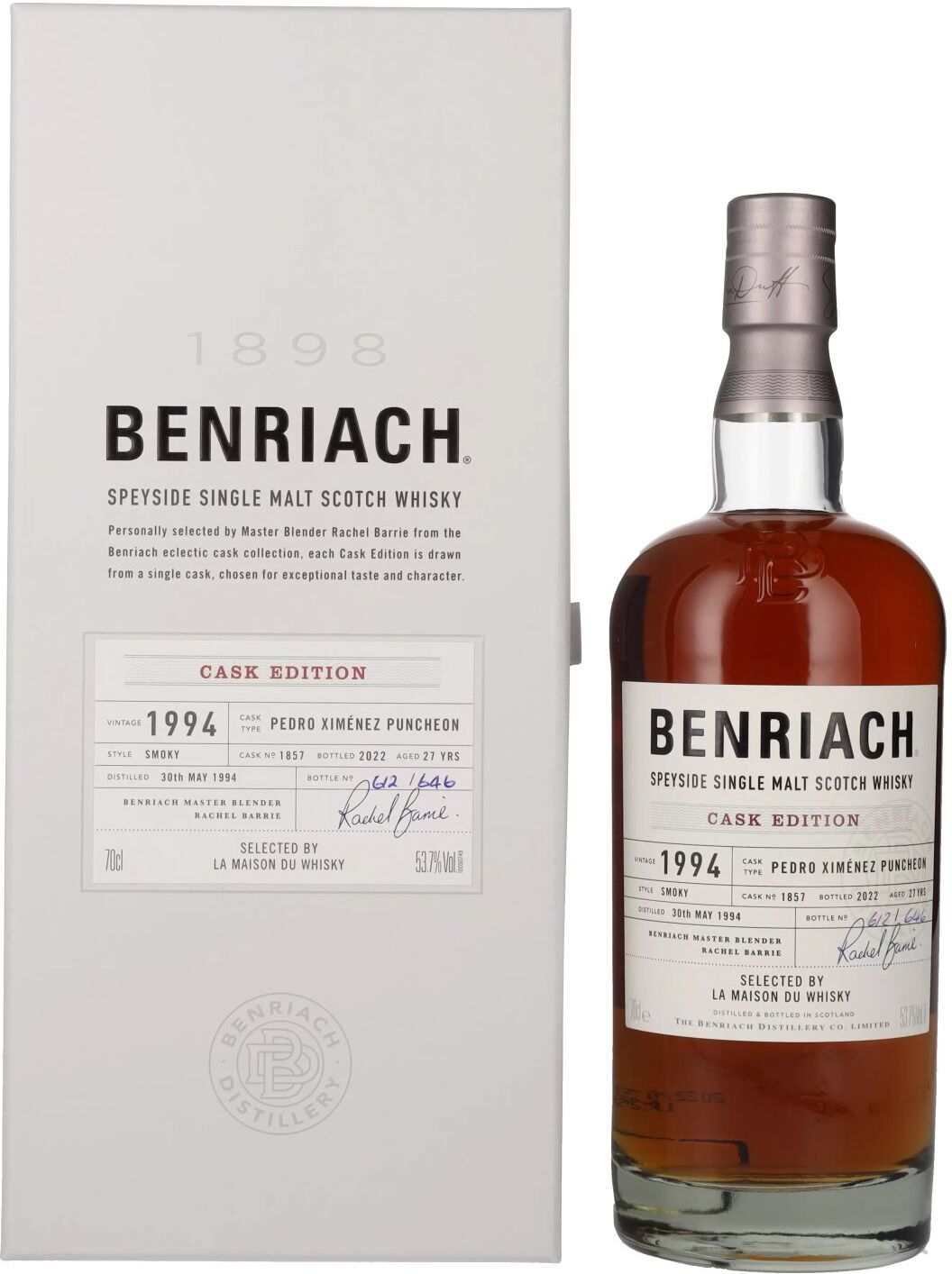 Benriach 27 Years Old CASK EDITION Pedro Ximénez Vintage 1994 53,7% Vol. 0,7l in Geschenkbox