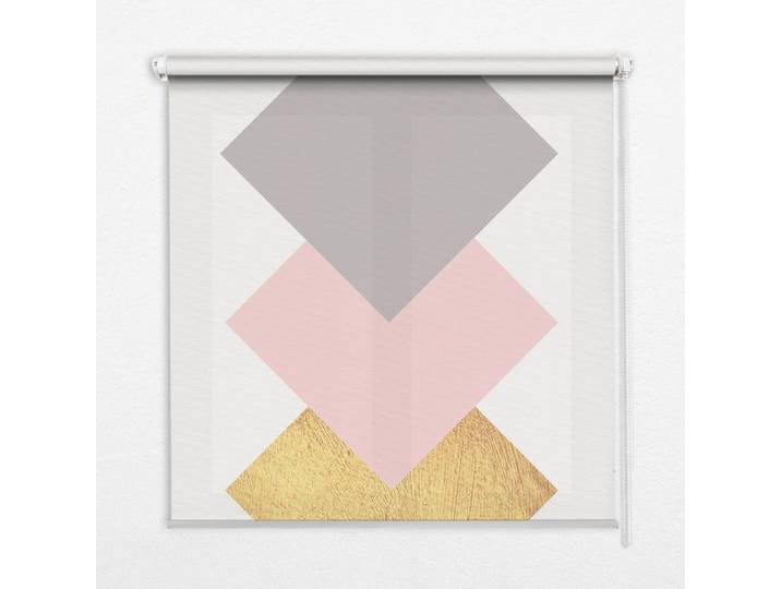 INNENROLLO - Fensterrollo - Rollo - 60x40 cm - Überlappende Quadrate