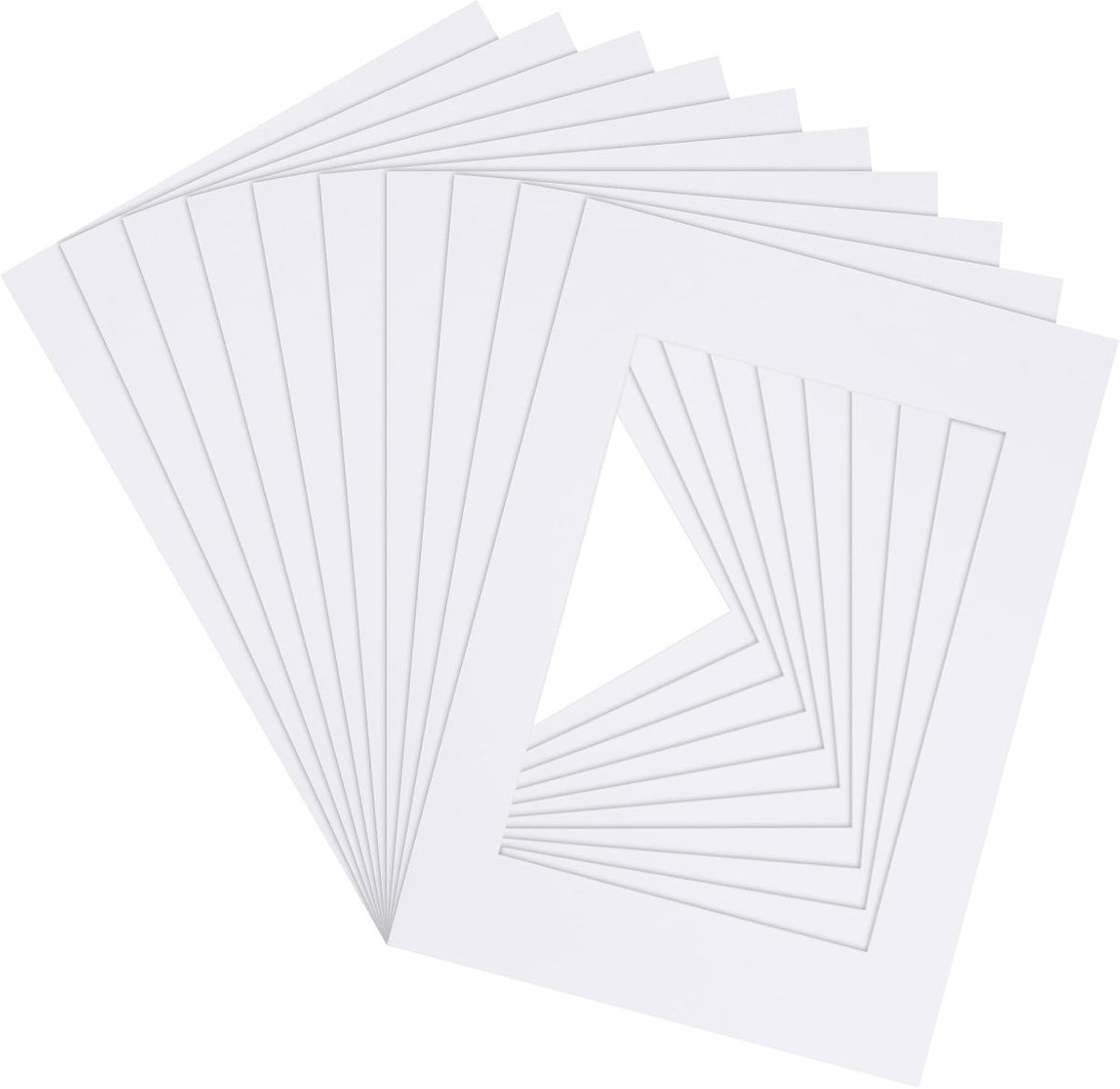 Pack van 10 witte A3 passe-partouts voor A4 foto's van SnelShoppen