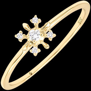 Edenly Elyra Ring â€“ 9-karÃ¤tiges Gelbgold, synthetische Diamanten