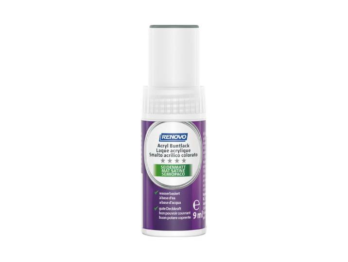Renovo Acryl-Buntlack Lackstift Silbergrau 9 ml