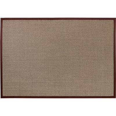Sisalteppich DEKOWE "Brasil", braun, B:133cm H:6mm L:190cm, Sisal, Teppiche, Sisalteppich, Flachgewebe, Obermaterial: 100% Sisal, mit Bordüre, Wohnzimmer