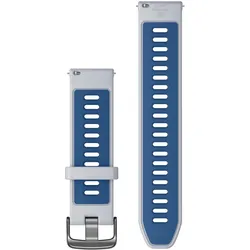 Garmin Replacement Band (22 mm, Silicone), Uhrenarmband, Blau, Grau, Silber, Weiss