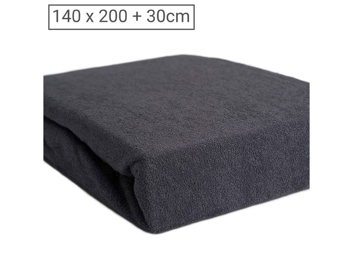 Doppelbett Luxus Frottee Fixleintuch, 80% Baumwolle, 20% Mikrofaser, anthrazit 140 x 200cm