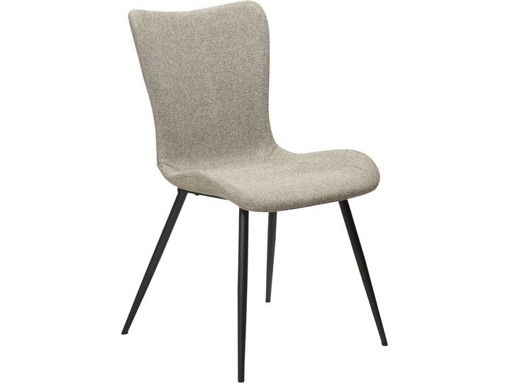 DAN-FORM Stilvoller Stuhl 2er-Set Medusa Stoff hellgrau - Stuhl 2er-Set
