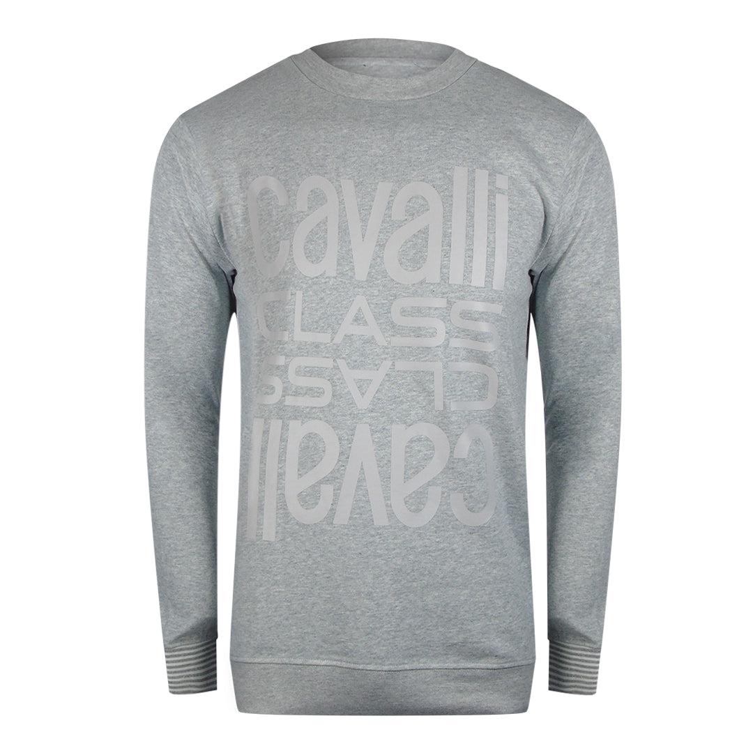 Cavalli Class Multi Logo Grijs Sweatshirt